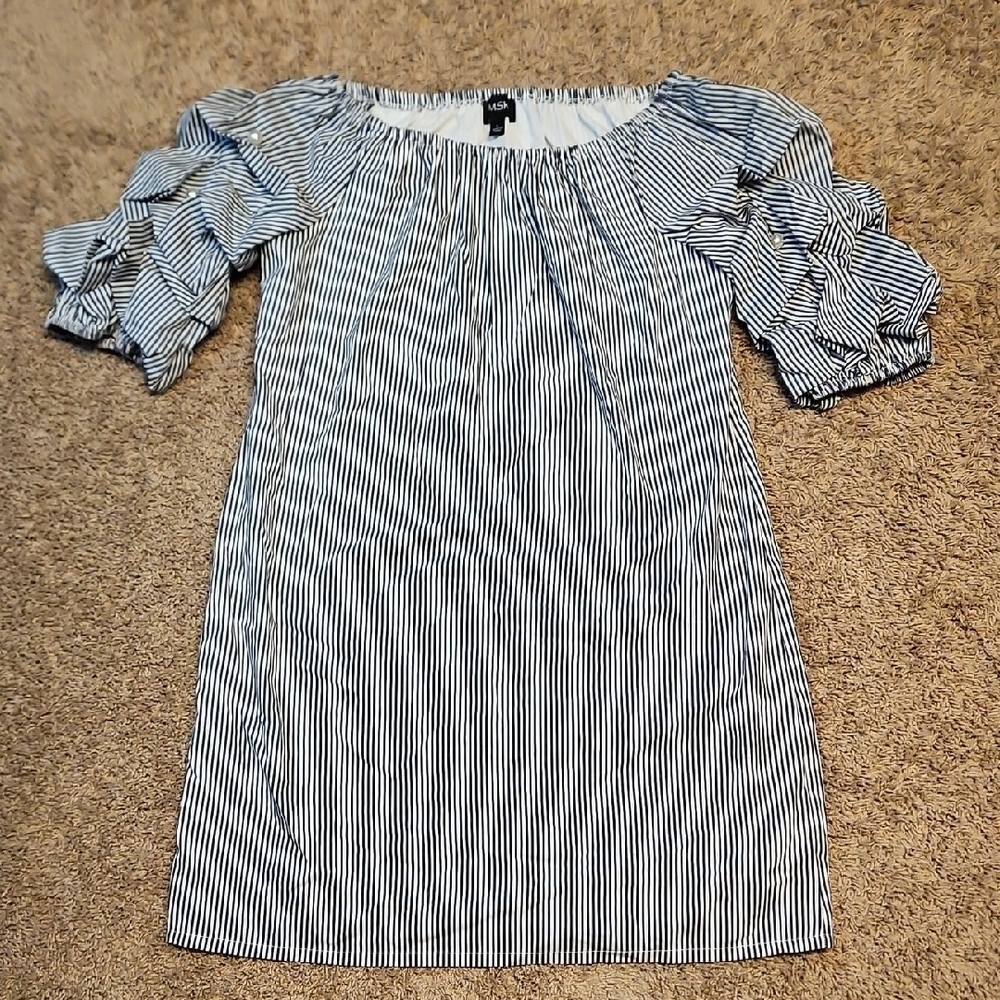 MSK Off-Shoulder Ruffle Sleeve Shift Dress - Picture 3 of 8